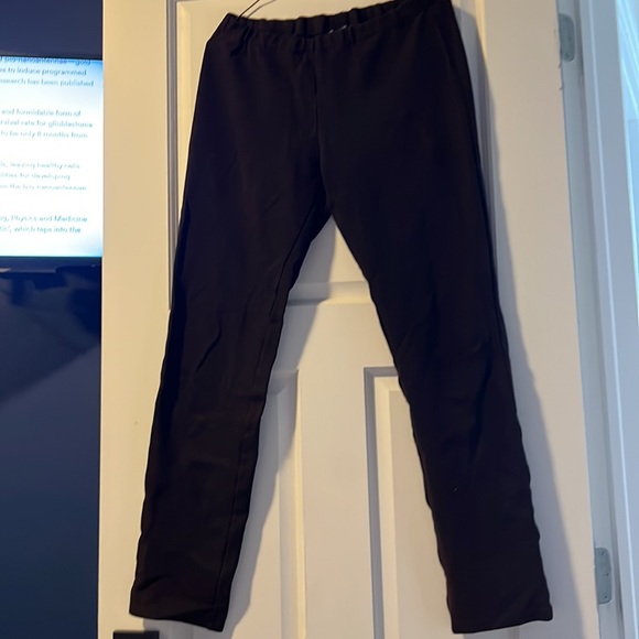 - EILEEN FISHER BROWN PULL ON ELASTIC PONTE SLIM LEG PANTS LEGGINGS…SZ SMALL - Picture 7 of 7